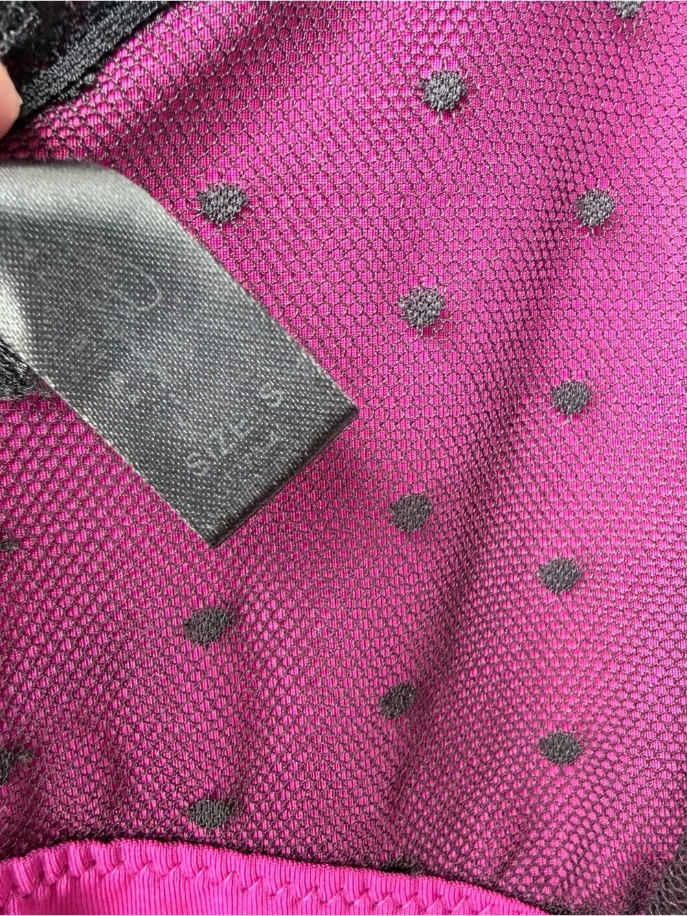Y2K Fuchsia Chemise with Black Lace Accents